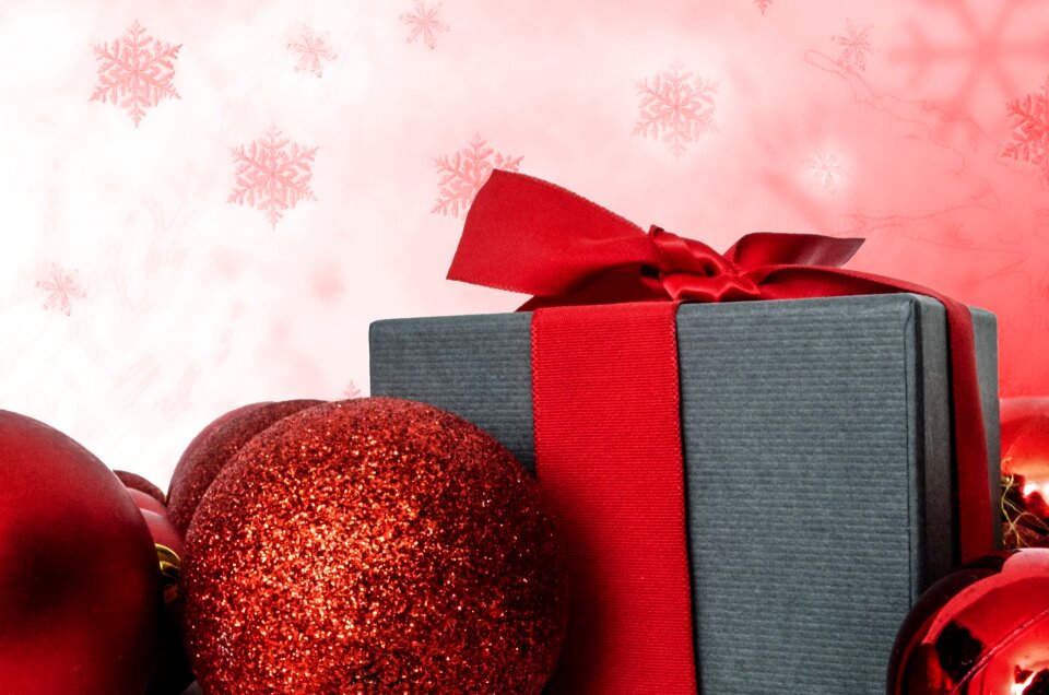 Christmas bauble christmas card white