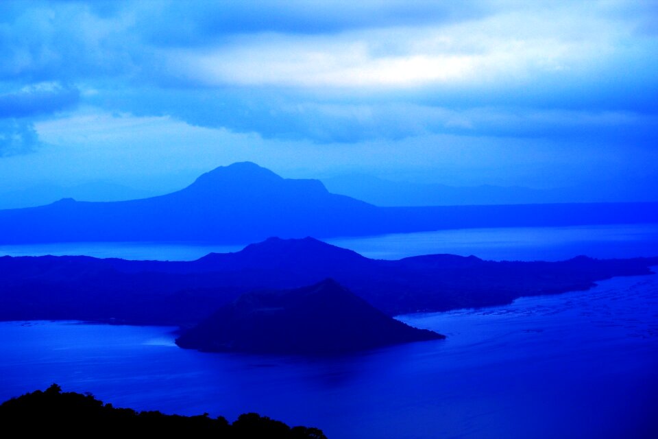 Mountains lake blue