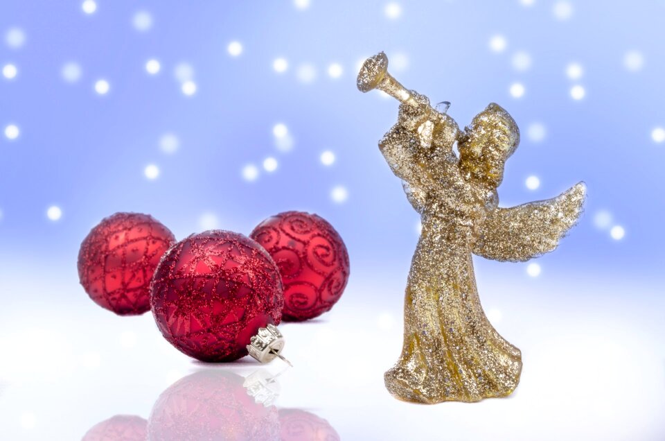 Christmas bauble christmas card white