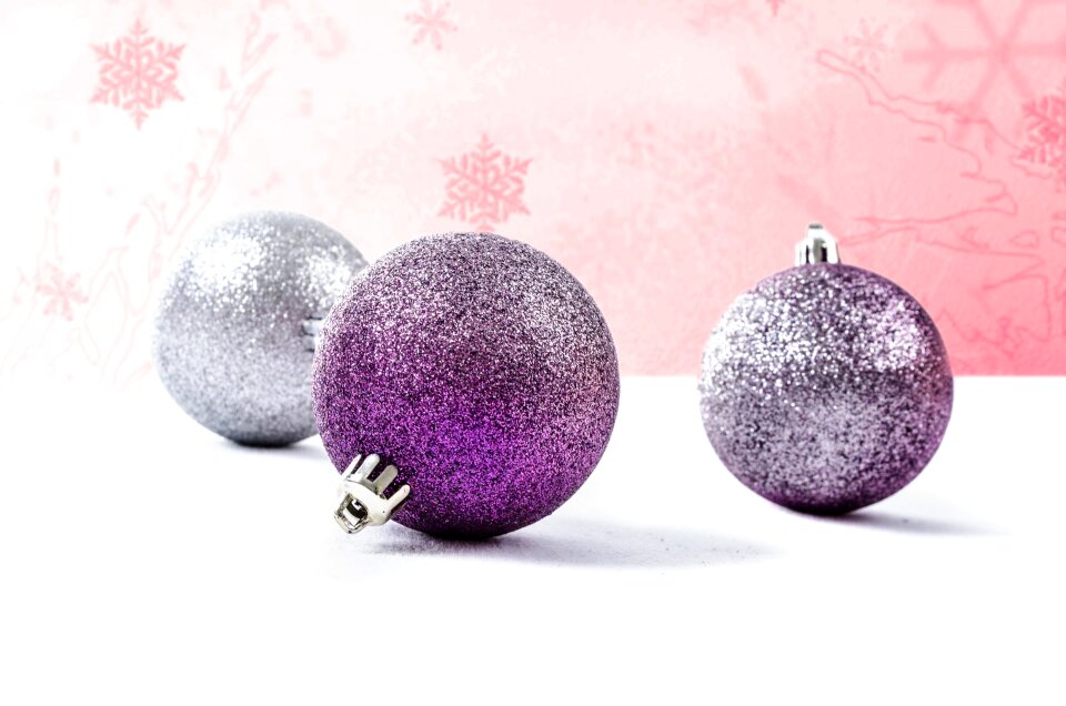 Christmas baubel christmas card white