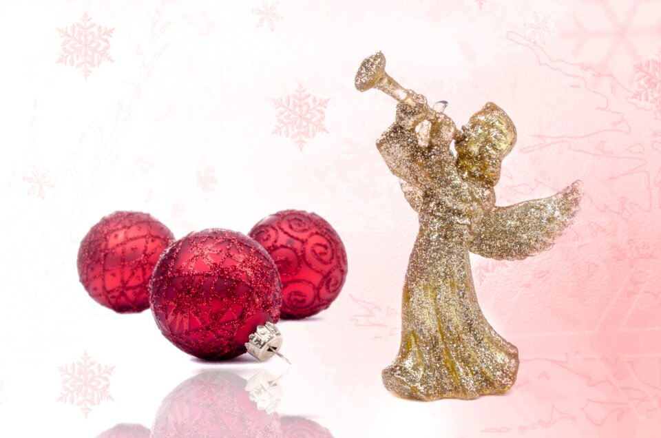 Christmas bauble christmas card white
