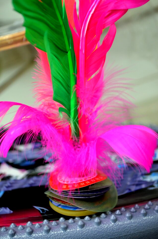 Weighted shuttlecock feathers