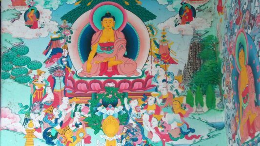 Monastery painting wall