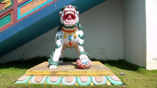 Monastery front lion