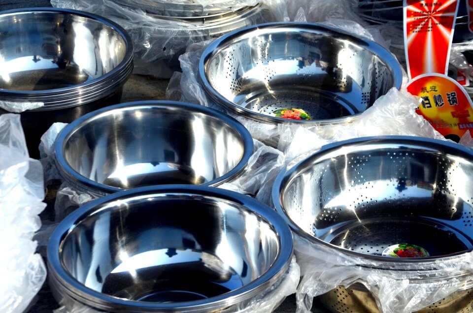Stainless steel bowl metal