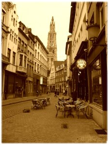 Street antwerp belgium photo