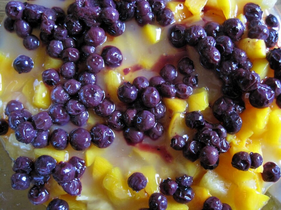 Yellow berries purple