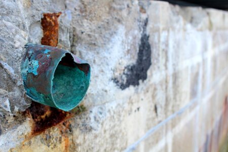 Stone pipe drain photo