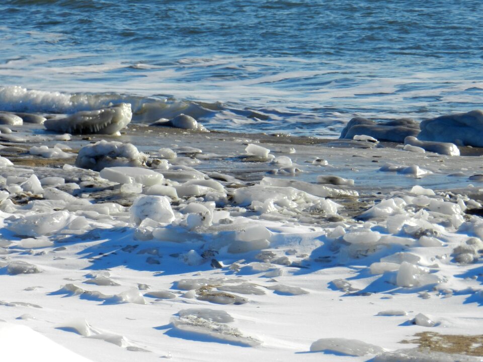 Snow ice sea