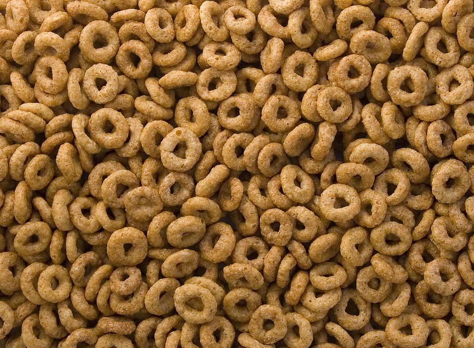 Abstract cheerios breakfast