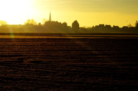 Countryside field winter