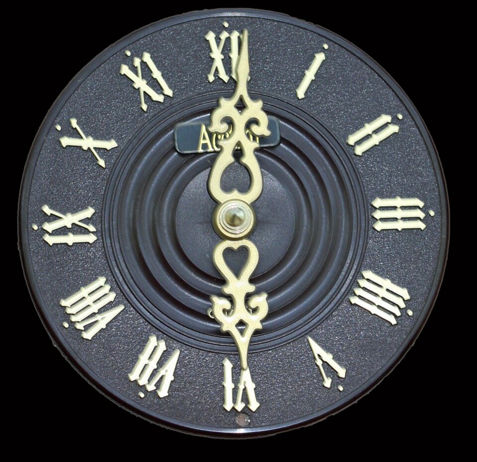 Close-up roman numerals isolated