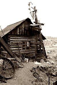 Ghost town antique western style photo