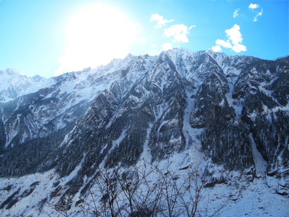 Gongga mountain glacier snow mountain