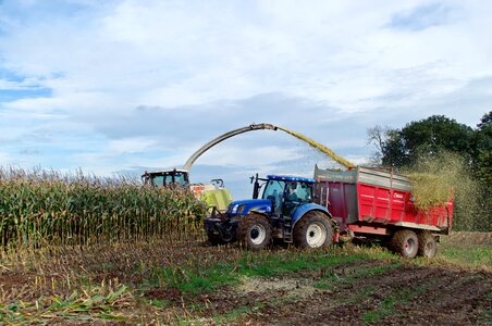 Silage tractor trailer photo