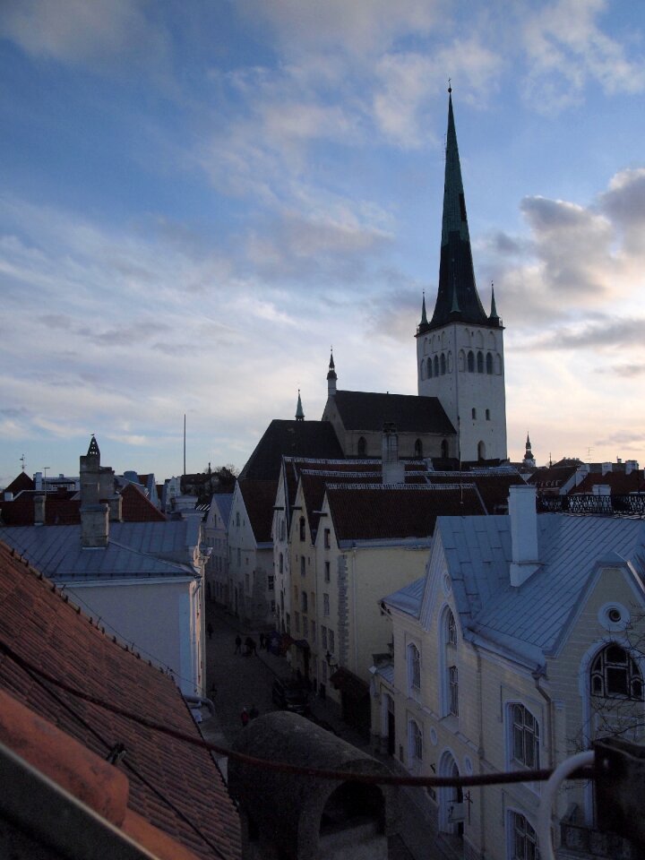 Old town sunset town