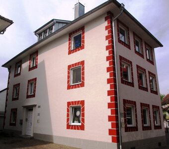 Window historic center radolfzell am bodensee