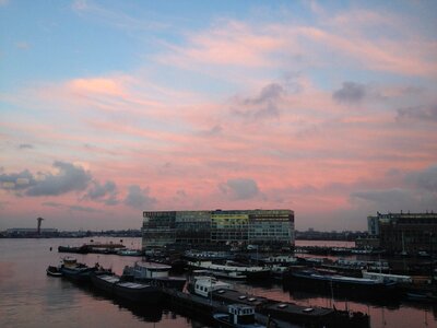 Amsterdam the ij sunset