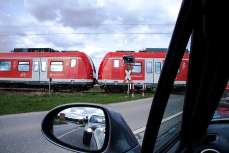 S bahn red train photo