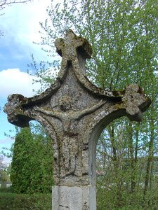 Rock carving cross christ cross