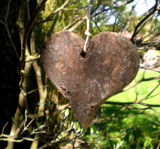 Love wood wooden heart photo