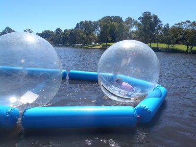 Air bubbles water sports play photo