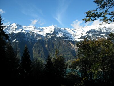 Snow mountains massif sky