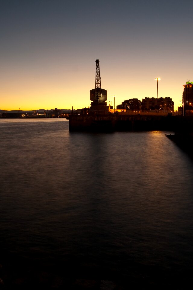 Twilight glow sun sunset crane
