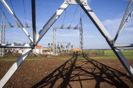 Power lines pylon new
