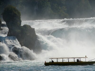 Waterfall boat natural water