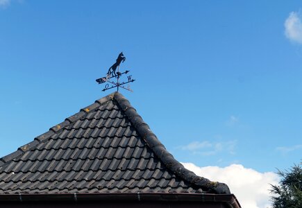 Roof brick wind direction indicator