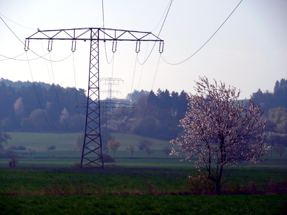 Upper lines technology power poles