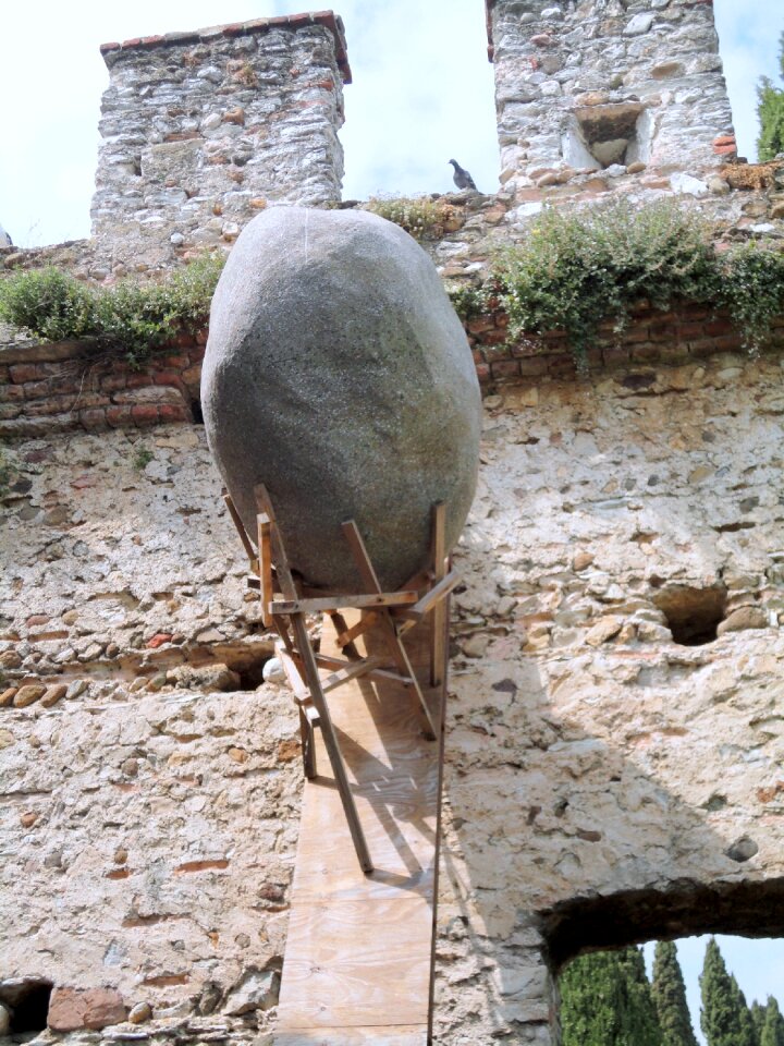 Castle wall middle ages italy photo