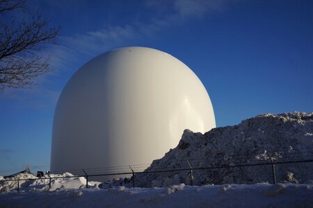 Blue sky winter snow