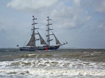 Stormy ship north sea photo