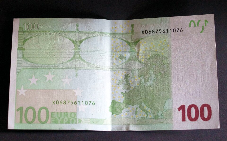 Paper money banknote back