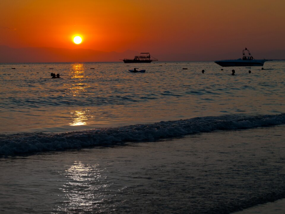 Beach sunset evening