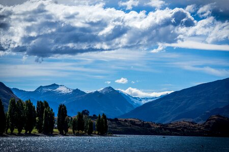 Lake wanaka mountains cloud photo