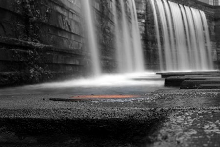 Waterfall river abendstimmung photo