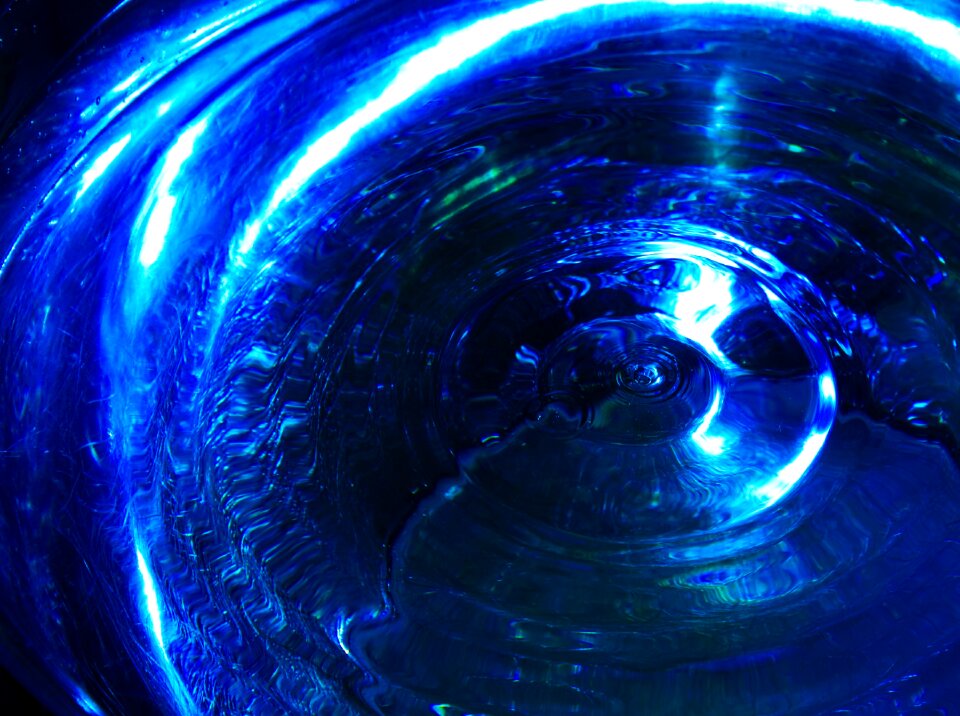 Blue circle liquid