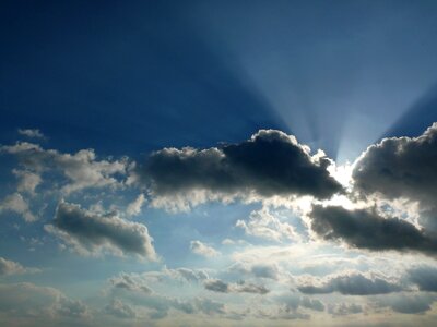 Clouds form dark clouds sky beams