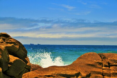 Blue rocks spray