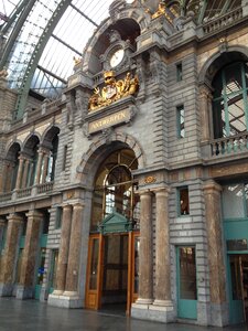 Train station structure interior photo