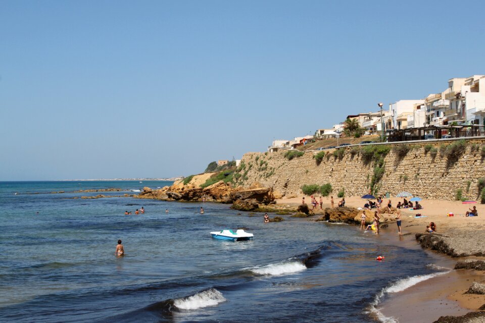 Sicily a view of the sea italy