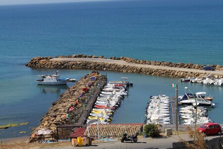 Port view sicily photo