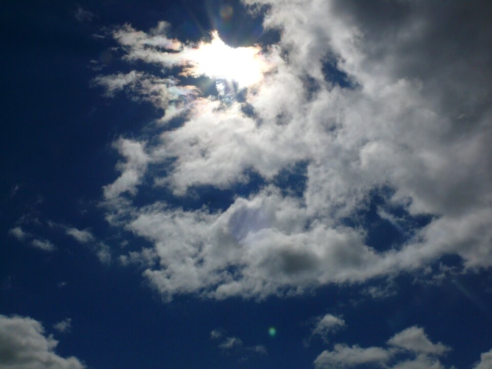Summer clouds blue sunbeam