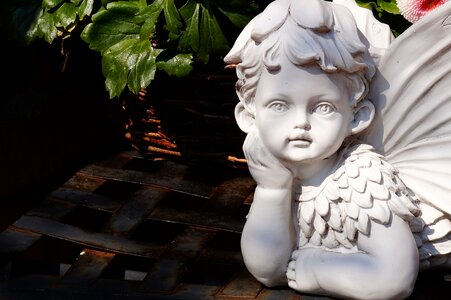 Angel face boy ornament