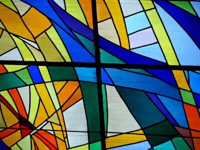 Stained glass window church colors