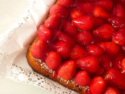 Cake strawberry pie delicious photo