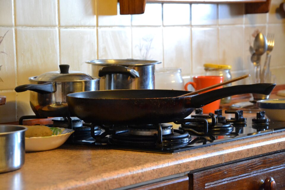Frying pan burning frying